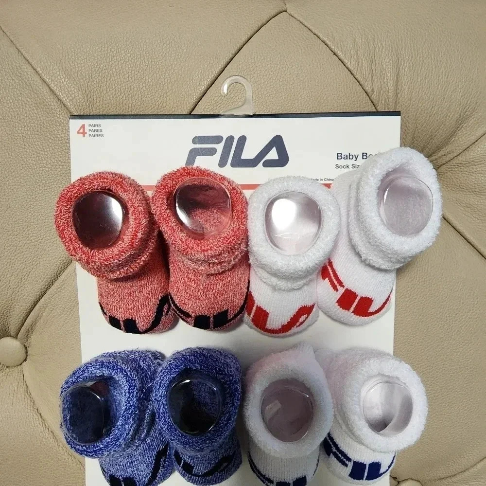 Fila Baby Booties  Sock Size 6 12 months
